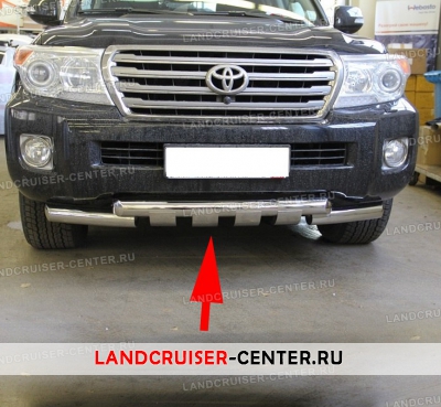 Защита переднего бампера на Toyota Land Cruiser 200